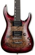 ESP Original Series Horizon Custom Neck Through Burl Maple Reptile Red Burst