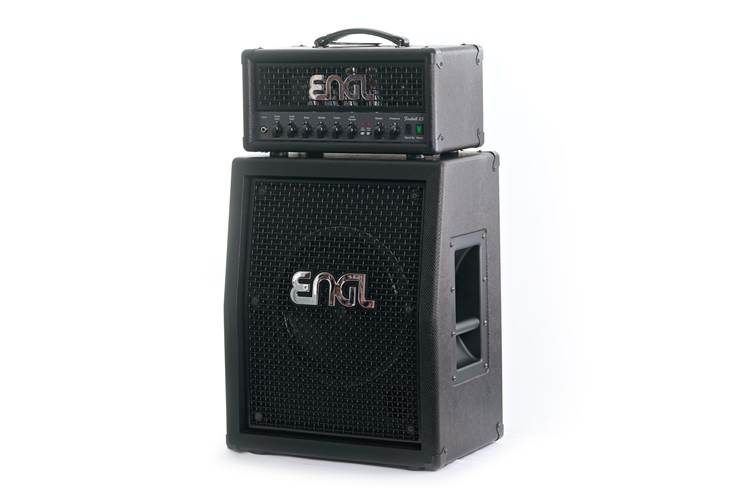 Engl Custom Shop E633 Fireball 25 Valve Amp Head + E112VSB 1x12 Slanted Cabinet - Black Snakeskin with Green Illumination #6332513702 Engl Custom Shop E633 Fireball 25 Valve Amp Head + E112VSB 1x12 Slanted Cabinet - Black Snakeskin with Green Illumination #6332513702