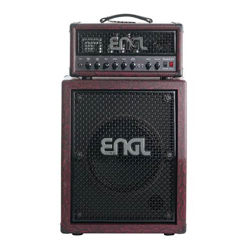 Engl Custom Shop E633 Fireball 25 Valve Amp Head + E112VSB 1x12 Slanted Cabinet - Red Snakeskin with Red Illumination #6332513701 Engl Custom Shop E633 Fireball 25 Valve Amp Head + E112VSB 1x12 Slanted Cabinet - Red Snakeskin with Red Illumination #6332513701