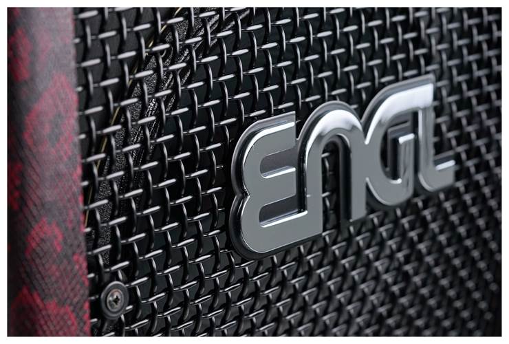 Engl Custom Shop E633 Fireball 25 Valve Amp Head + E112VSB 1x12 Slanted Cabinet - Red Snakeskin with Red Illumination #6332513701 Engl Custom Shop E633 Fireball 25 Valve Amp Head + E112VSB 1x12 Slanted Cabinet - Red Snakeskin with Red Illumination #6332513701