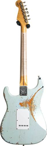 Fender Custom Shop Limited Edition 1954 Stratocaster Heavy Relic Super Faded Aged Sonic Blue Over 2-Tone Sunburst #LXX0731 Fender Custom Shop Limited Edition 1954 Stratocaster Heavy Relic Super Faded Aged Sonic Blue Over 2-Tone Sunburst #LXX0731