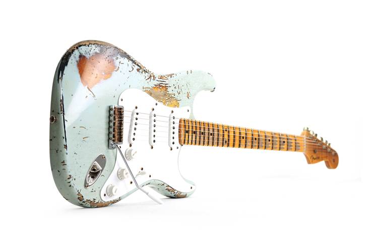 Fender Custom Shop Limited Edition 1954 Stratocaster Heavy Relic Super Faded Aged Sonic Blue Over 2-Tone Sunburst #LXX0731 Fender Custom Shop Limited Edition 1954 Stratocaster Heavy Relic Super Faded Aged Sonic Blue Over 2-Tone Sunburst #LXX0731