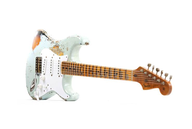 Fender Custom Shop Limited Edition 1954 Stratocaster Heavy Relic Super Faded Aged Sonic Blue Over 2-Tone Sunburst #LXX0731 Fender Custom Shop Limited Edition 1954 Stratocaster Heavy Relic Super Faded Aged Sonic Blue Over 2-Tone Sunburst #LXX0731