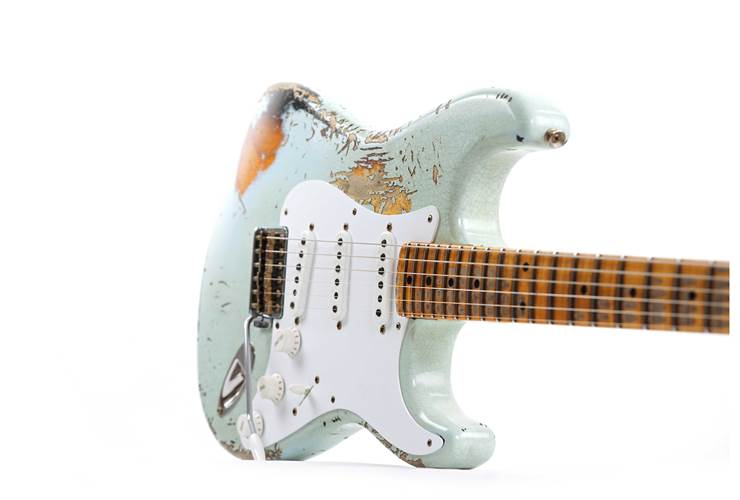 Fender Custom Shop Limited Edition 1954 Stratocaster Heavy Relic Super Faded Aged Sonic Blue Over 2-Tone Sunburst #LXX0731 Fender Custom Shop Limited Edition 1954 Stratocaster Heavy Relic Super Faded Aged Sonic Blue Over 2-Tone Sunburst #LXX0731