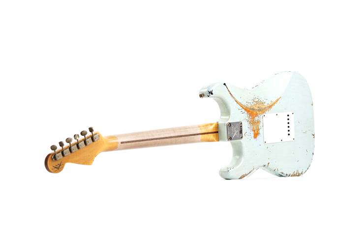 Fender Custom Shop Limited Edition 1954 Stratocaster Heavy Relic Super Faded Aged Sonic Blue Over 2-Tone Sunburst #LXX0731 Fender Custom Shop Limited Edition 1954 Stratocaster Heavy Relic Super Faded Aged Sonic Blue Over 2-Tone Sunburst #LXX0731