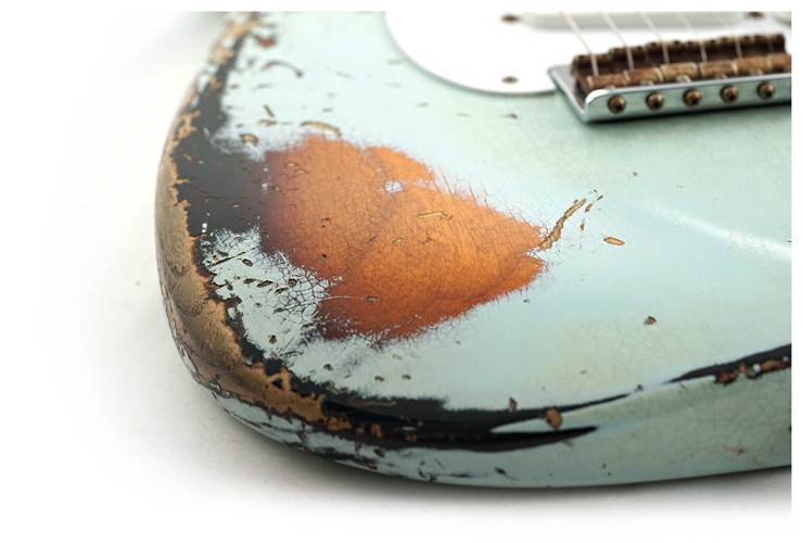 Fender Custom Shop Limited Edition 1954 Stratocaster Heavy Relic Super Faded Aged Sonic Blue Over 2-Tone Sunburst #LXX0731 Fender Custom Shop Limited Edition 1954 Stratocaster Heavy Relic Super Faded Aged Sonic Blue Over 2-Tone Sunburst #LXX0731