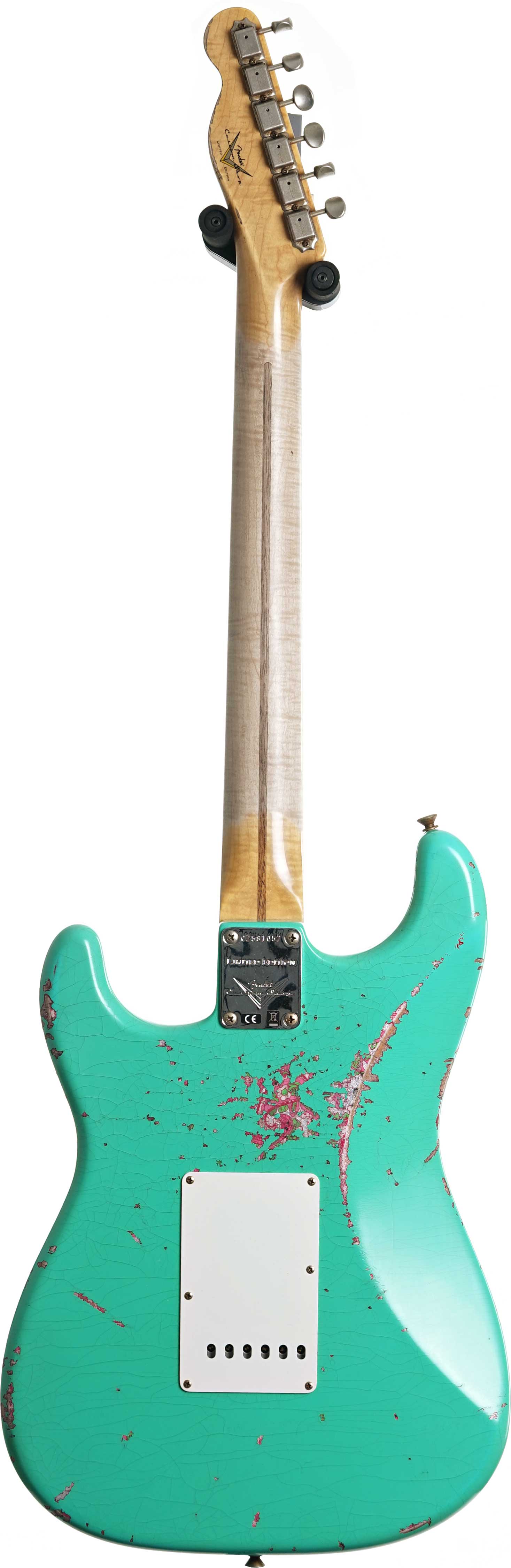 Fender Custom Shop Limited Edition Mischief Maker Stratocaster Heavy Relic Aged Surf Green Over Pink Paisley #CZ581057