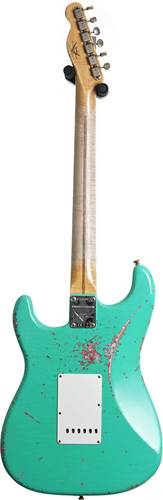 Fender Custom Shop Limited Edition Mischief Maker Stratocaster Heavy Relic Aged Surf Green Over Pink Paisley #CZ581057 Fender Custom Shop Limited Edition Mischief Maker Stratocaster Heavy Relic Aged Surf Green Over Pink Paisley #CZ581057