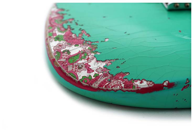 Fender Custom Shop Limited Edition Mischief Maker Stratocaster Heavy Relic Aged Surf Green Over Pink Paisley #CZ581057 Fender Custom Shop Limited Edition Mischief Maker Stratocaster Heavy Relic Aged Surf Green Over Pink Paisley #CZ581057