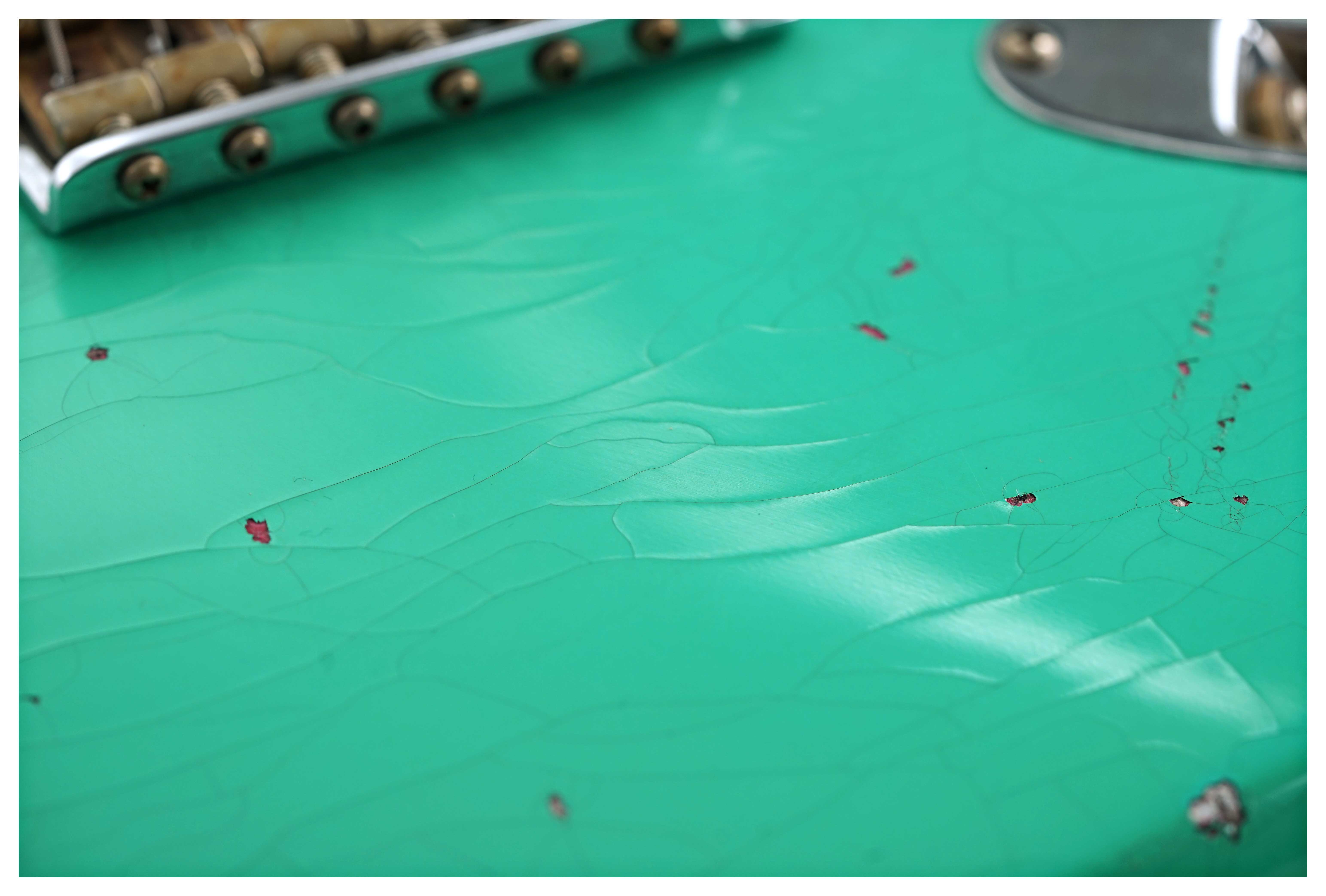 Fender Custom Shop Limited Edition Mischief Maker Stratocaster Heavy Relic Aged Surf Green Over Pink Paisley #CZ581057