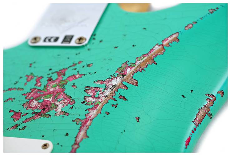 Fender Custom Shop Limited Edition Mischief Maker Stratocaster Heavy Relic Aged Surf Green Over Pink Paisley #CZ581057 Fender Custom Shop Limited Edition Mischief Maker Stratocaster Heavy Relic Aged Surf Green Over Pink Paisley #CZ581057