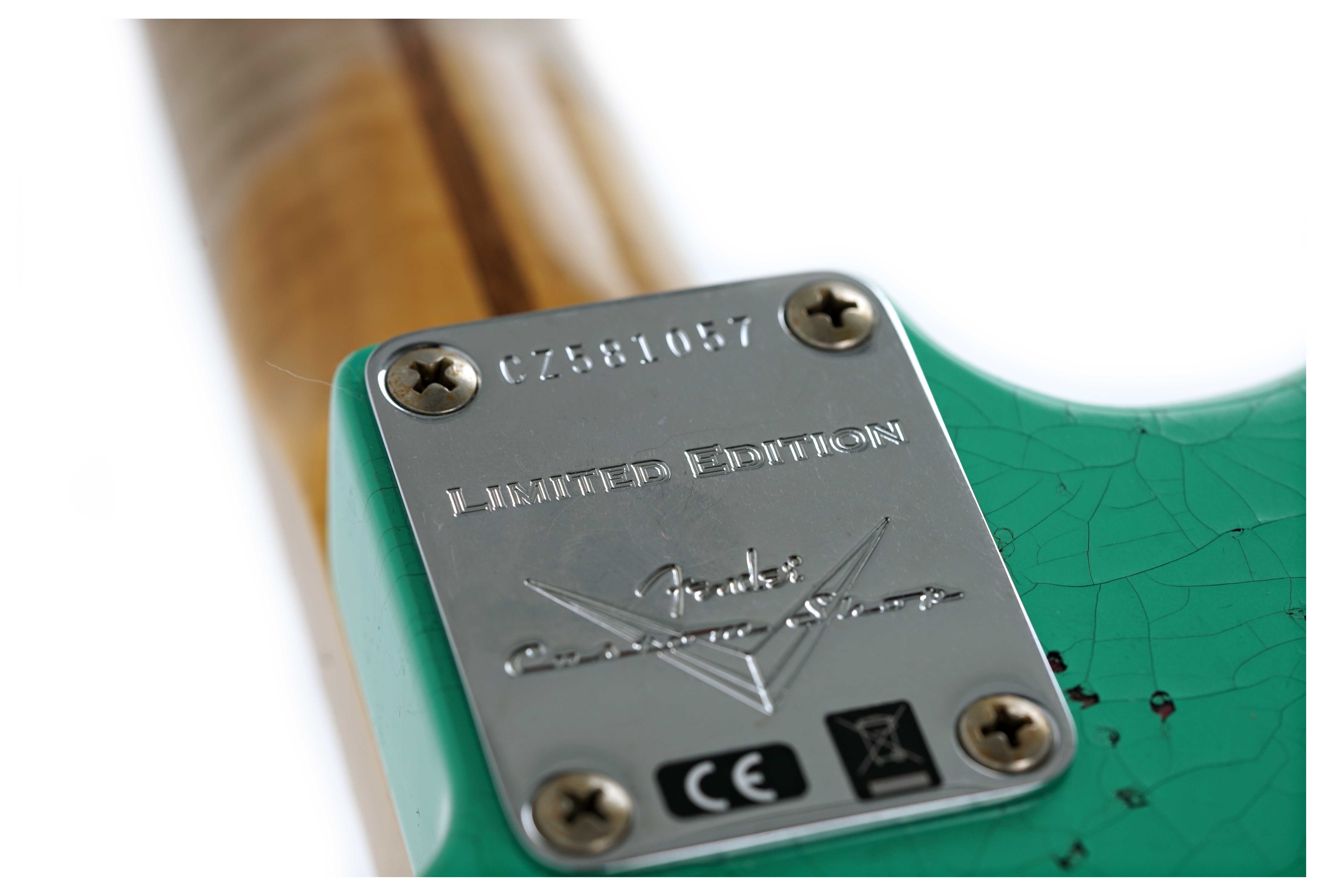 Fender Custom Shop Limited Edition Mischief Maker Stratocaster Heavy Relic Aged Surf Green Over Pink Paisley #CZ581057