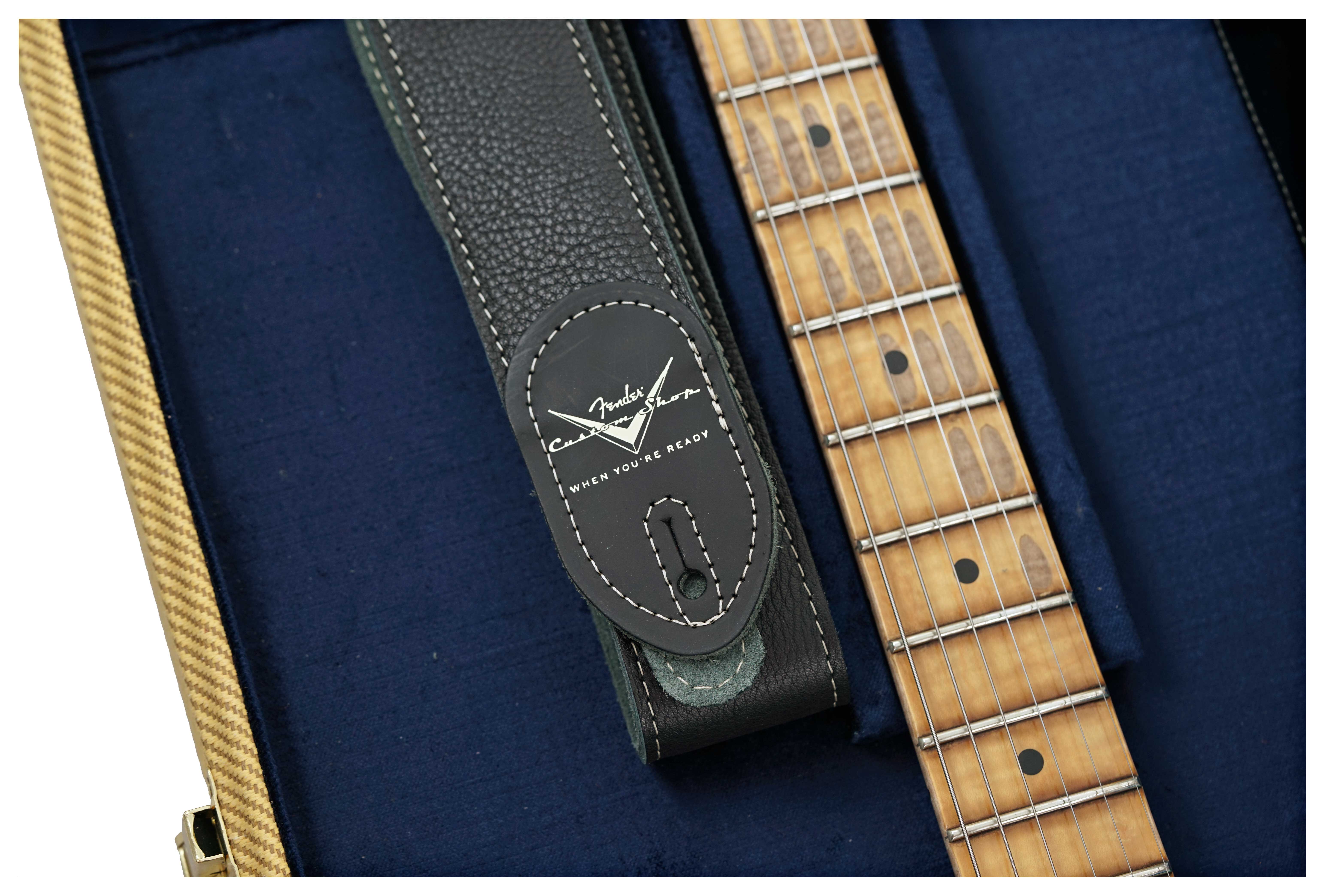 Fender Custom Shop Limited Edition Mischief Maker Stratocaster Heavy Relic Aged Surf Green Over Pink Paisley #CZ581057