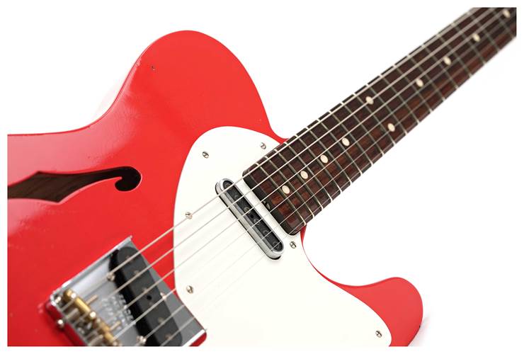 Fender Custom Shop Limited Edition 1950s Telecaster Thinline Roadworn Journeyman Relic with Closet Classic Hardware Aged Fiesta Red #R136958 Fender Custom Shop Limited Edition 1950s Telecaster Thinline Roadworn Journeyman Relic with Closet Classic Hardware Aged Fiesta Red #R136958