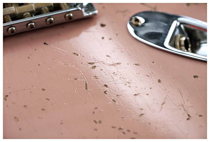 Fender Custom Shop 1957 Stratocaster HSS Super Heavy Relic Reversed Tele Headstock Dark Shell Pink #R125293 Fender Custom Shop 1957 Stratocaster HSS Super Heavy Relic Reversed Tele Headstock Dark Shell Pink #R125293