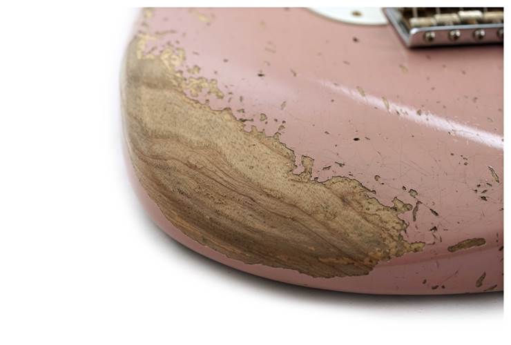Fender Custom Shop 1957 Stratocaster HSS Super Heavy Relic Reversed Tele Headstock Dark Shell Pink #R125293 Fender Custom Shop 1957 Stratocaster HSS Super Heavy Relic Reversed Tele Headstock Dark Shell Pink #R125293