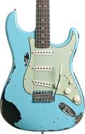 Fender Custom Shop 1963 Stratocaster Heavy Relic with Closet Classic Hardware Daphne Blue Over Black #CZ582547