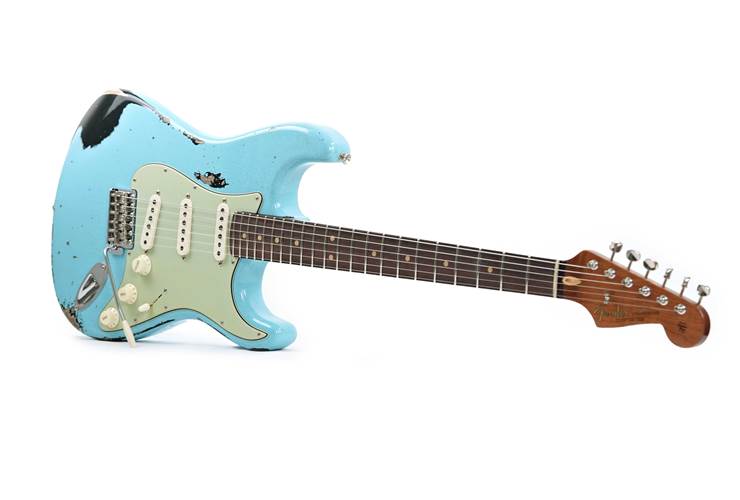 Fender Custom Shop 1963 Stratocaster Heavy Relic with Closet Classic Hardware Daphne Blue Over Black #CZ582547 Fender Custom Shop 1963 Stratocaster Heavy Relic with Closet Classic Hardware Daphne Blue Over Black #CZ582547