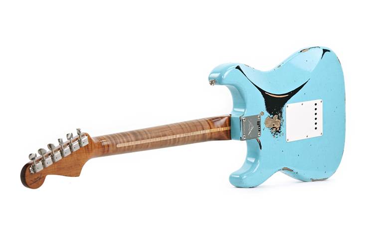 Fender Custom Shop 1963 Stratocaster Heavy Relic with Closet Classic Hardware Daphne Blue Over Black #CZ582547 Fender Custom Shop 1963 Stratocaster Heavy Relic with Closet Classic Hardware Daphne Blue Over Black #CZ582547