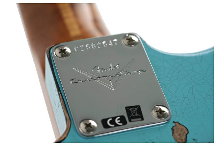 Fender Custom Shop 1963 Stratocaster Heavy Relic with Closet Classic Hardware Daphne Blue Over Black #CZ582547 Fender Custom Shop 1963 Stratocaster Heavy Relic with Closet Classic Hardware Daphne Blue Over Black #CZ582547