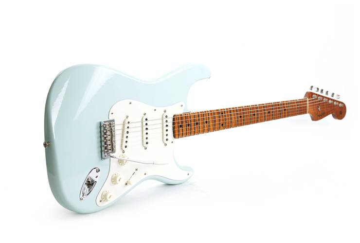Fender Custom Shop Limited Edition Roasted 1950s Stratocaster Lush Closet Classic Faded Aged Sonic Blue #CZ576643 Fender Custom Shop Limited Edition Roasted 1950s Stratocaster Lush Closet Classic Faded Aged Sonic Blue #CZ576643