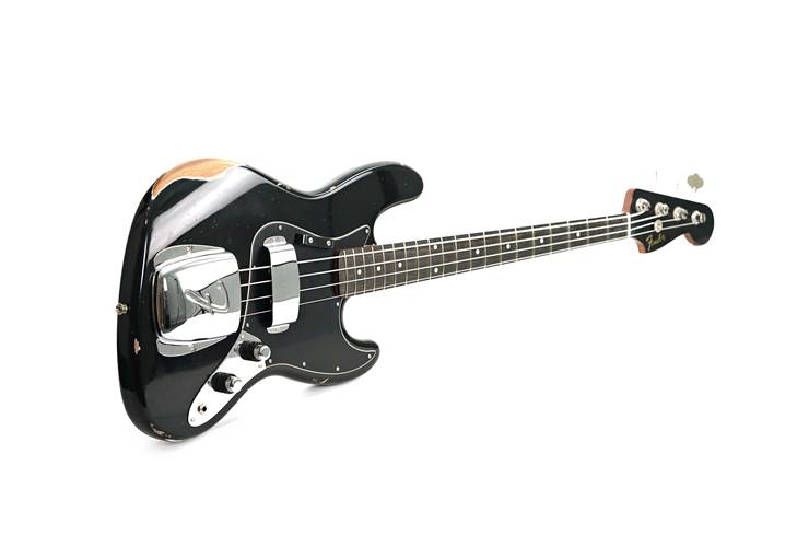 Fender Custom Shop 1964 Jazz Bass Relic with Closet Classic Hardware Ebony Black Mint Pickguard #R134552 Fender Custom Shop 1964 Jazz Bass Relic with Closet Classic Hardware Ebony Black Mint Pickguard #R134552