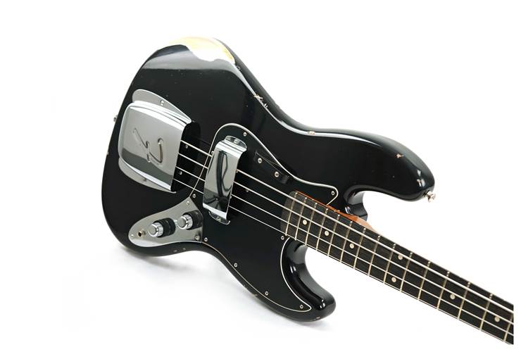 Fender Custom Shop 1964 Jazz Bass Relic with Closet Classic Hardware Ebony Black Mint Pickguard #R134552 Fender Custom Shop 1964 Jazz Bass Relic with Closet Classic Hardware Ebony Black Mint Pickguard #R134552