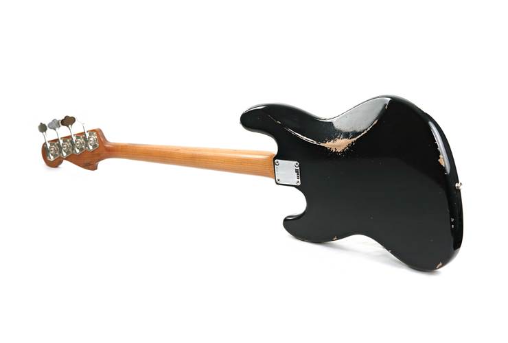 Fender Custom Shop 1964 Jazz Bass Relic with Closet Classic Hardware Ebony Black Mint Pickguard #R134552 Fender Custom Shop 1964 Jazz Bass Relic with Closet Classic Hardware Ebony Black Mint Pickguard #R134552