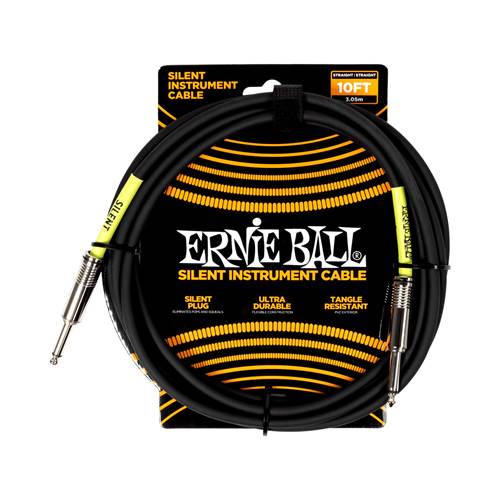 Ernie Ball 10 Feet Straight / Straight Silent Instrument Cable Ernie Ball 10 Feet Straight / Straight Silent Instrument Cable