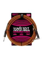 Ernie Ball 10 Feet Braided Instrument Cable Straight / Angled Pumpkin Pie