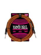 Ernie Ball 10 Feet Braided Instrument Cable Straight / Straight Pumpkin Pie