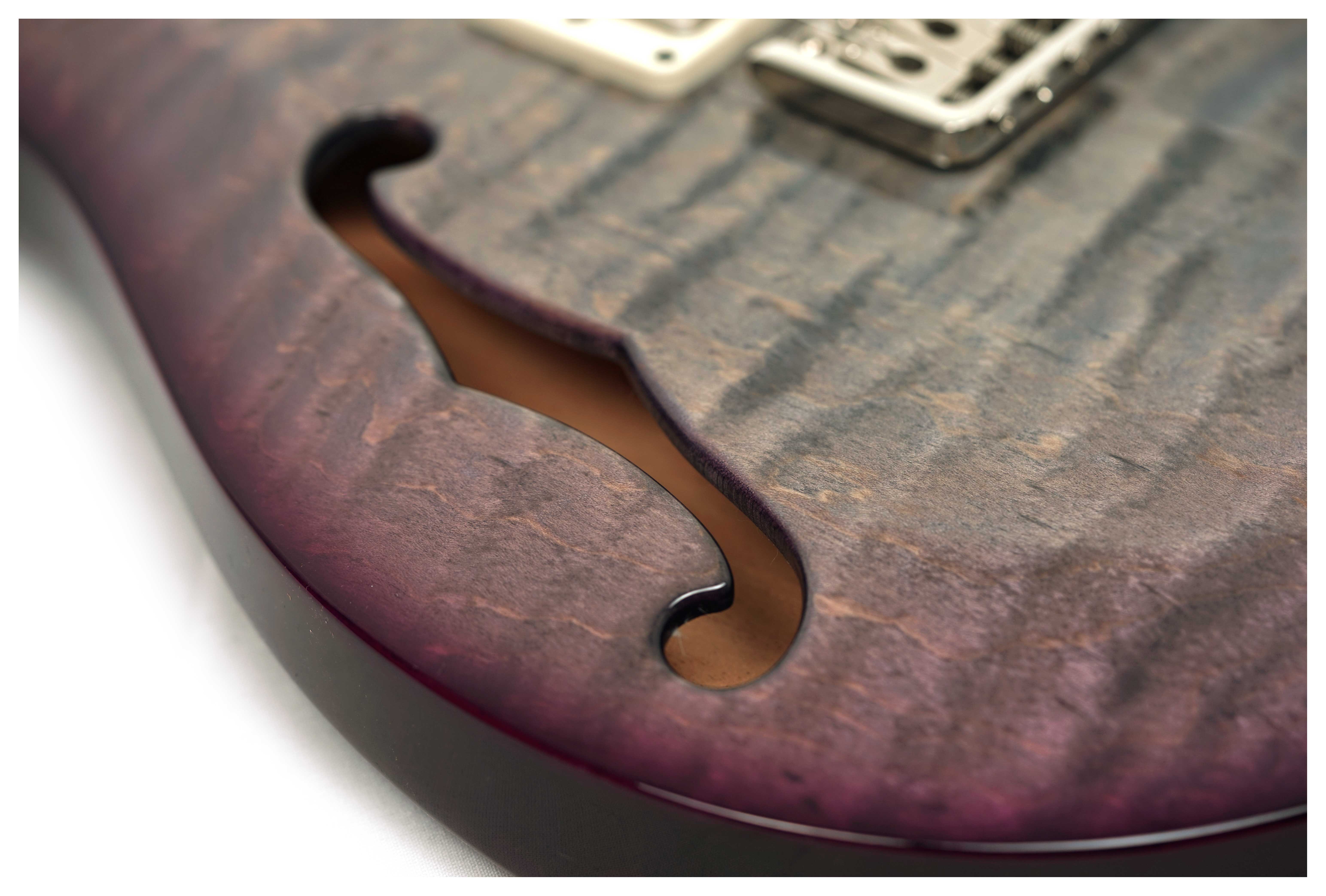 PRS S2 Special Semi-Hollow Faded Gray Black Purple Burst #S2086909