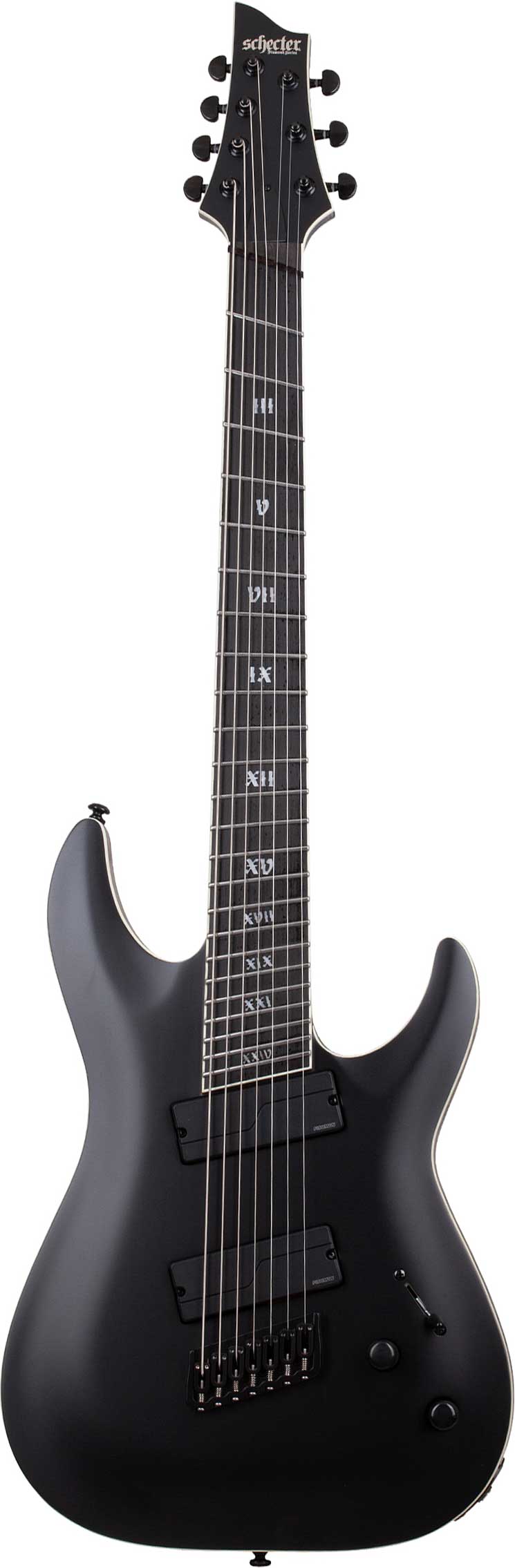Schecter C-7 SLS Elite Multi Scale Evil Twin Satin Black