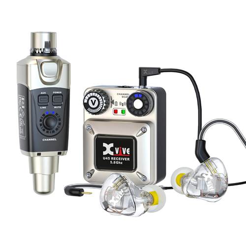 Xvive U45T9 5.8GHz Wireless In-Ear Monitor System Plus In-Ear Monitors and Case Xvive U45T9 5.8GHz Wireless In-Ear Monitor System Plus In-Ear Monitors and Case