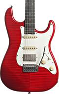 Schecter USA Nick Johnston Atomic Fire Nitro Flame Top Red
