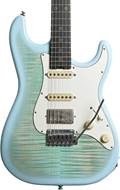 Schecter USA Nick Johnston Atomic Ice Nitro Flame Top Blue
