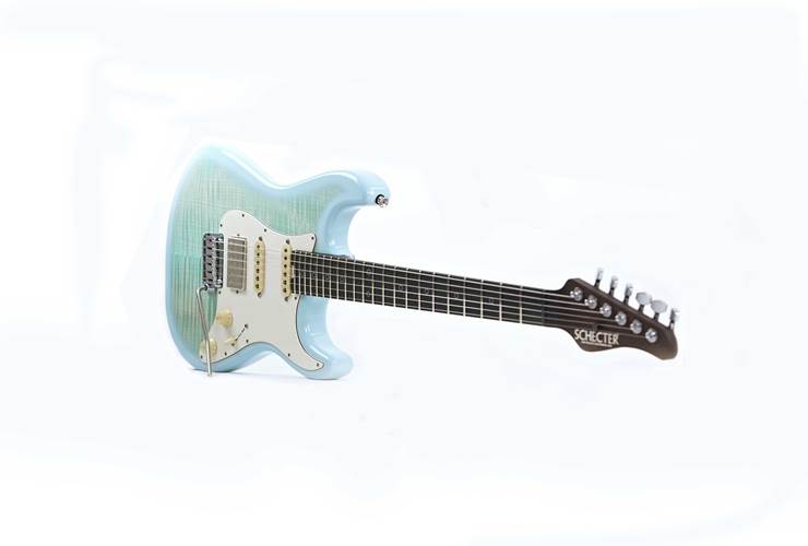 Schecter USA Nick Johnston Atomic Ice Nitro Flame Top Blue Schecter USA Nick Johnston Atomic Ice Nitro Flame Top Blue