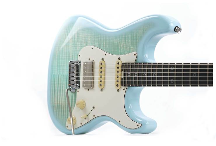 Schecter USA Nick Johnston Atomic Ice Nitro Flame Top Blue Schecter USA Nick Johnston Atomic Ice Nitro Flame Top Blue
