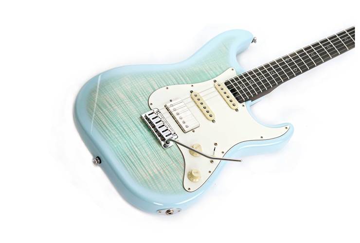 Schecter USA Nick Johnston Atomic Ice Nitro Flame Top Blue Schecter USA Nick Johnston Atomic Ice Nitro Flame Top Blue