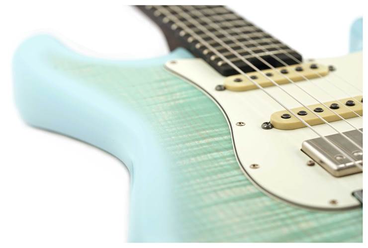 Schecter USA Nick Johnston Atomic Ice Nitro Flame Top Blue Schecter USA Nick Johnston Atomic Ice Nitro Flame Top Blue