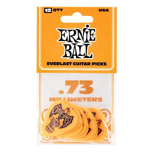 Ernie Ball Everlast Orange 0.73mm 12 Pack Plectrums Ernie Ball Everlast Orange 0.73mm 12 Pack Plectrums
