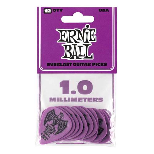 Ernie Ball Everlast Purple 1.0mm 12 Pack Plectrums Ernie Ball Everlast Purple 1.0mm 12 Pack Plectrums