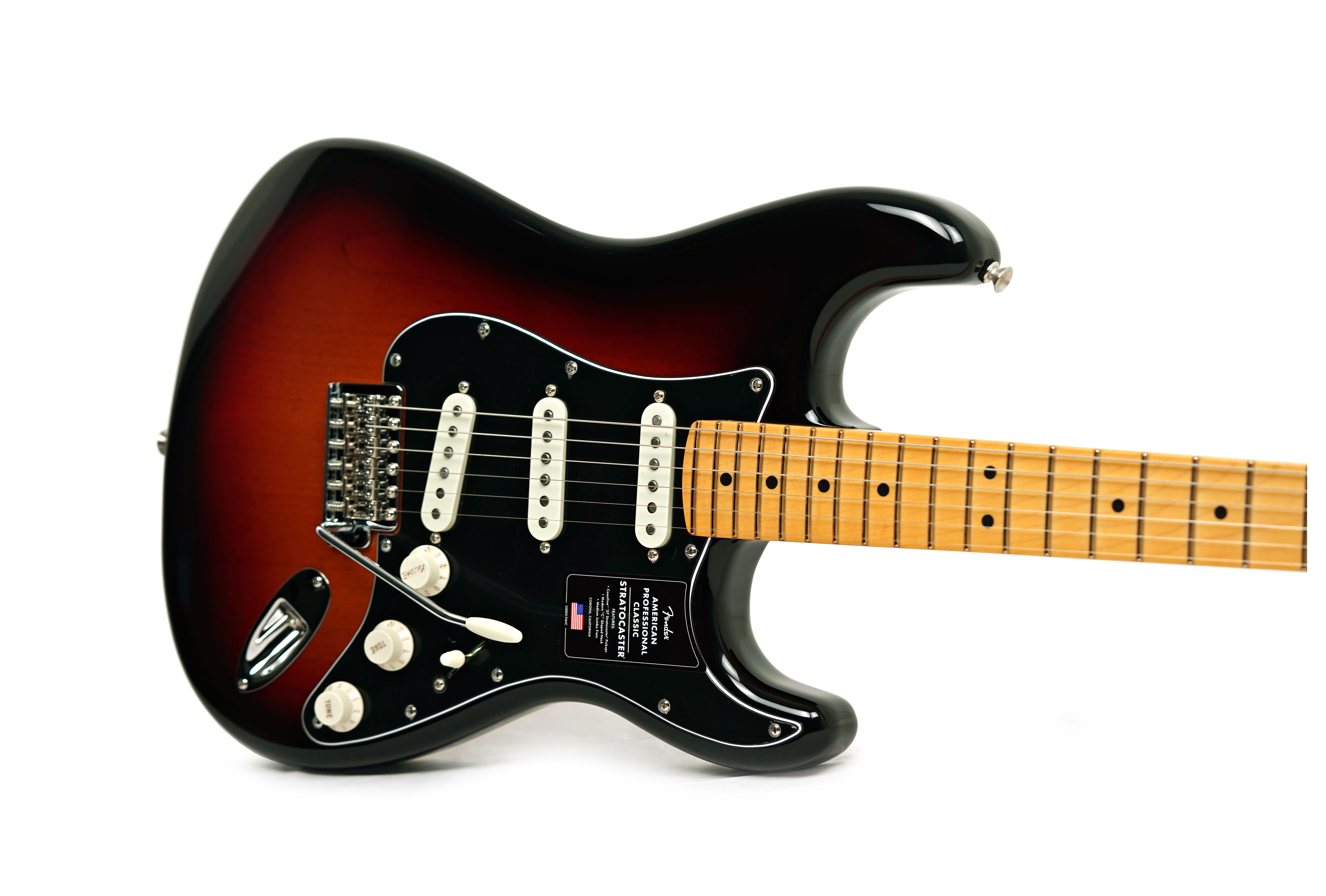 Fender American Professional Classic Stratocaster 3-Colour Sunburst Maple Fingerboard #US25110286