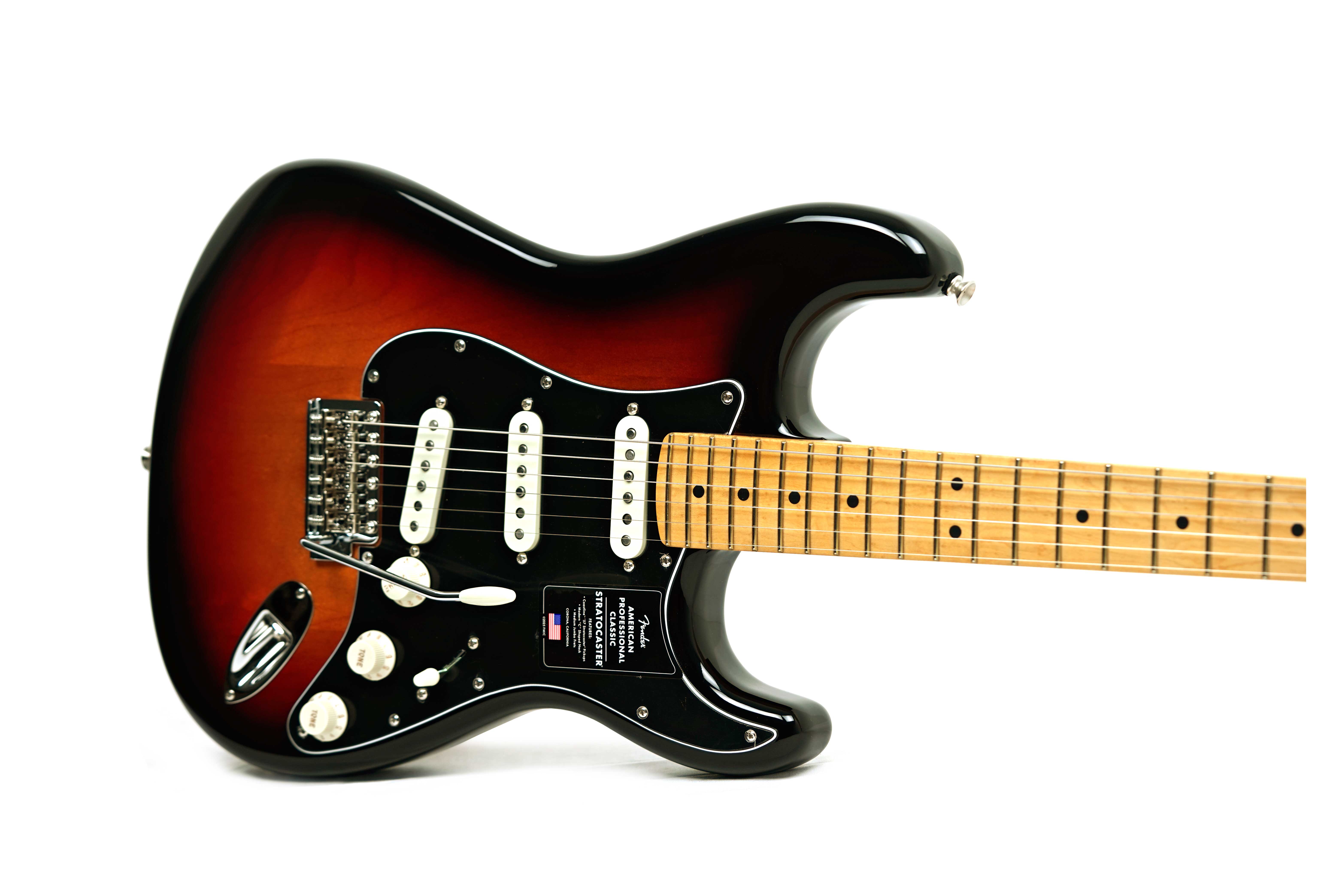 Fender American Professional Classic Stratocaster 3-Colour Sunburst Maple Fingerboard #US25105653