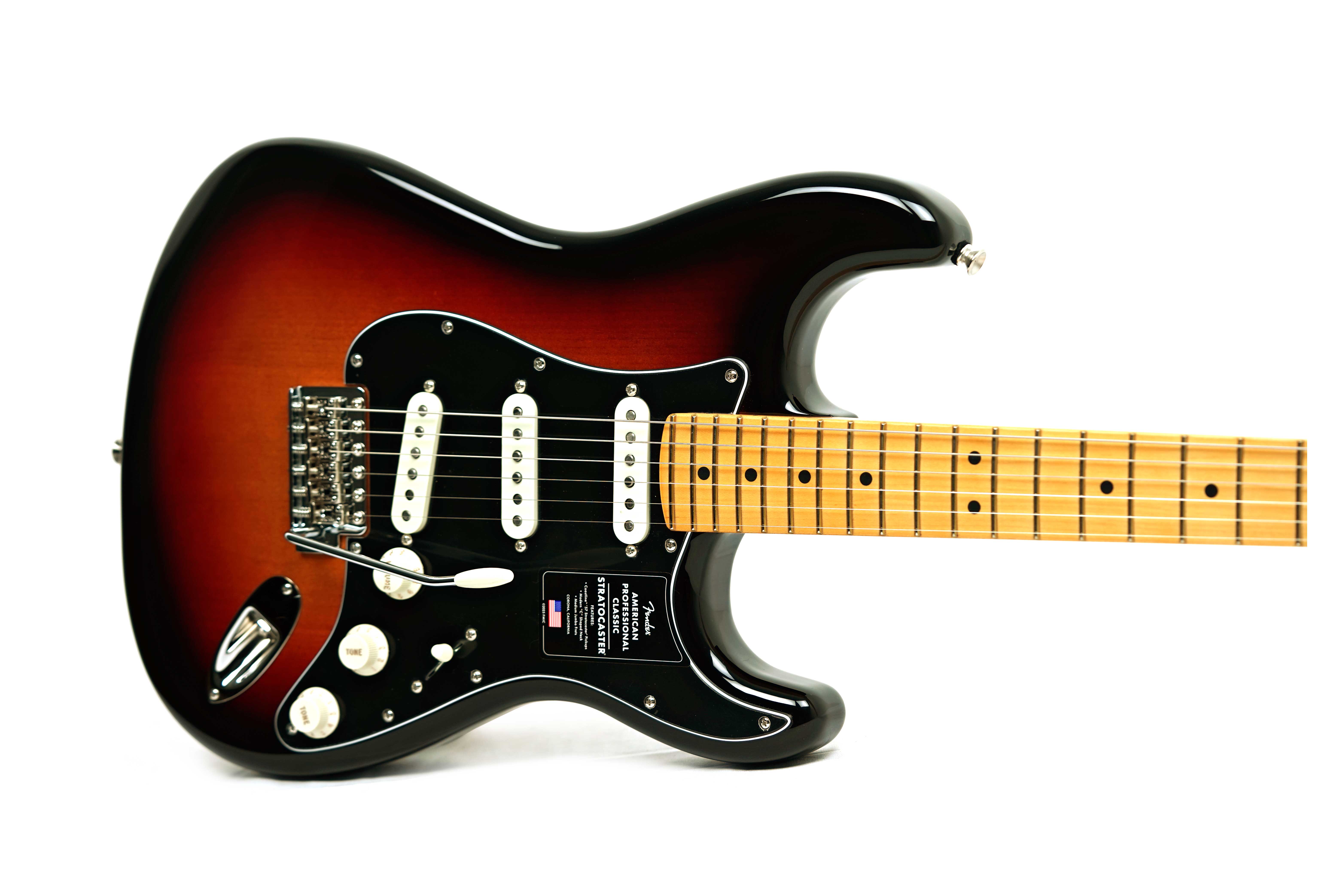 Fender American Professional Classic Stratocaster 3-Colour Sunburst Maple Fingerboard #US25104497