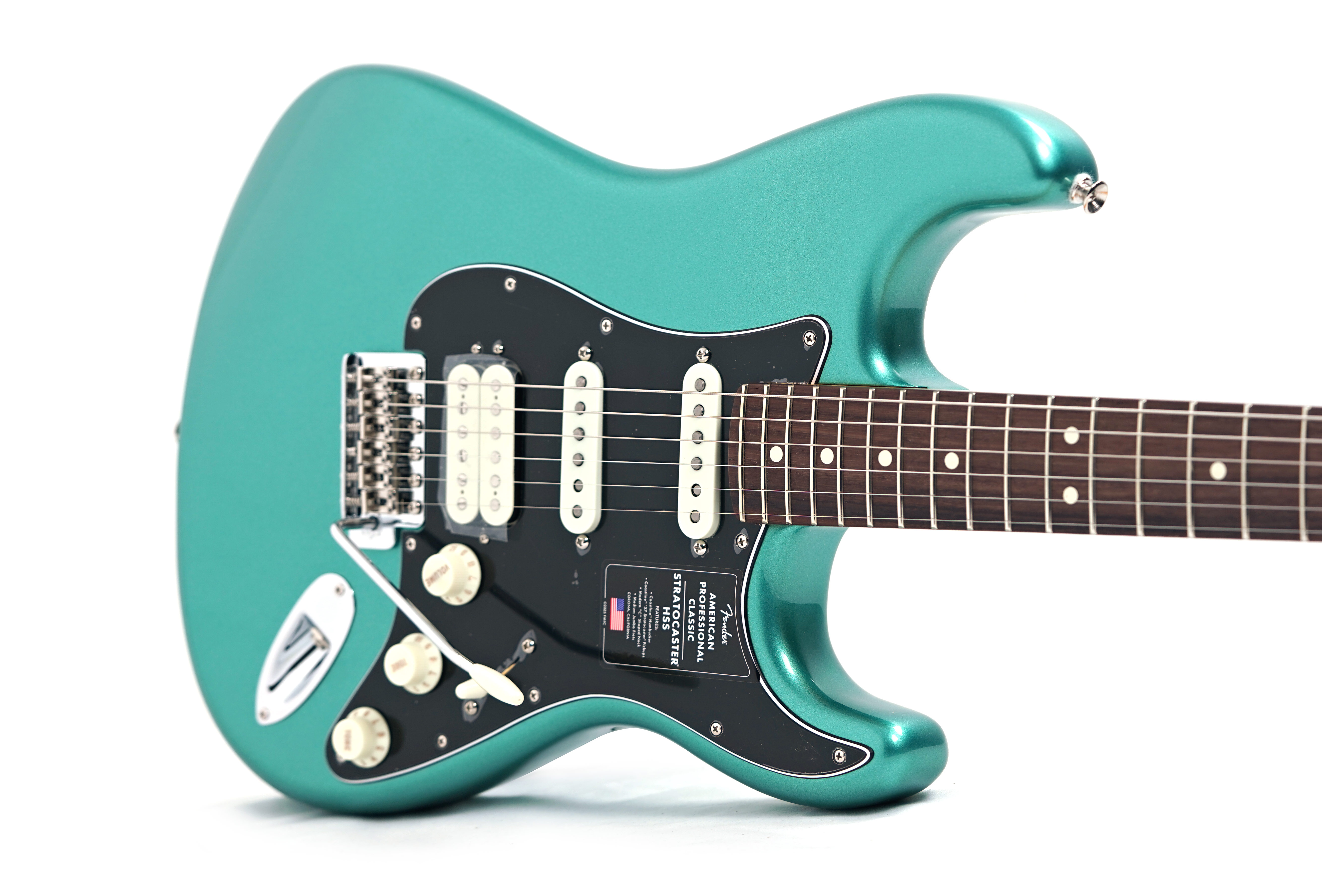Fender American Professional Classic Stratocaster HSS Faded Sherwood Green Rosewood Fingerboard #US25090486