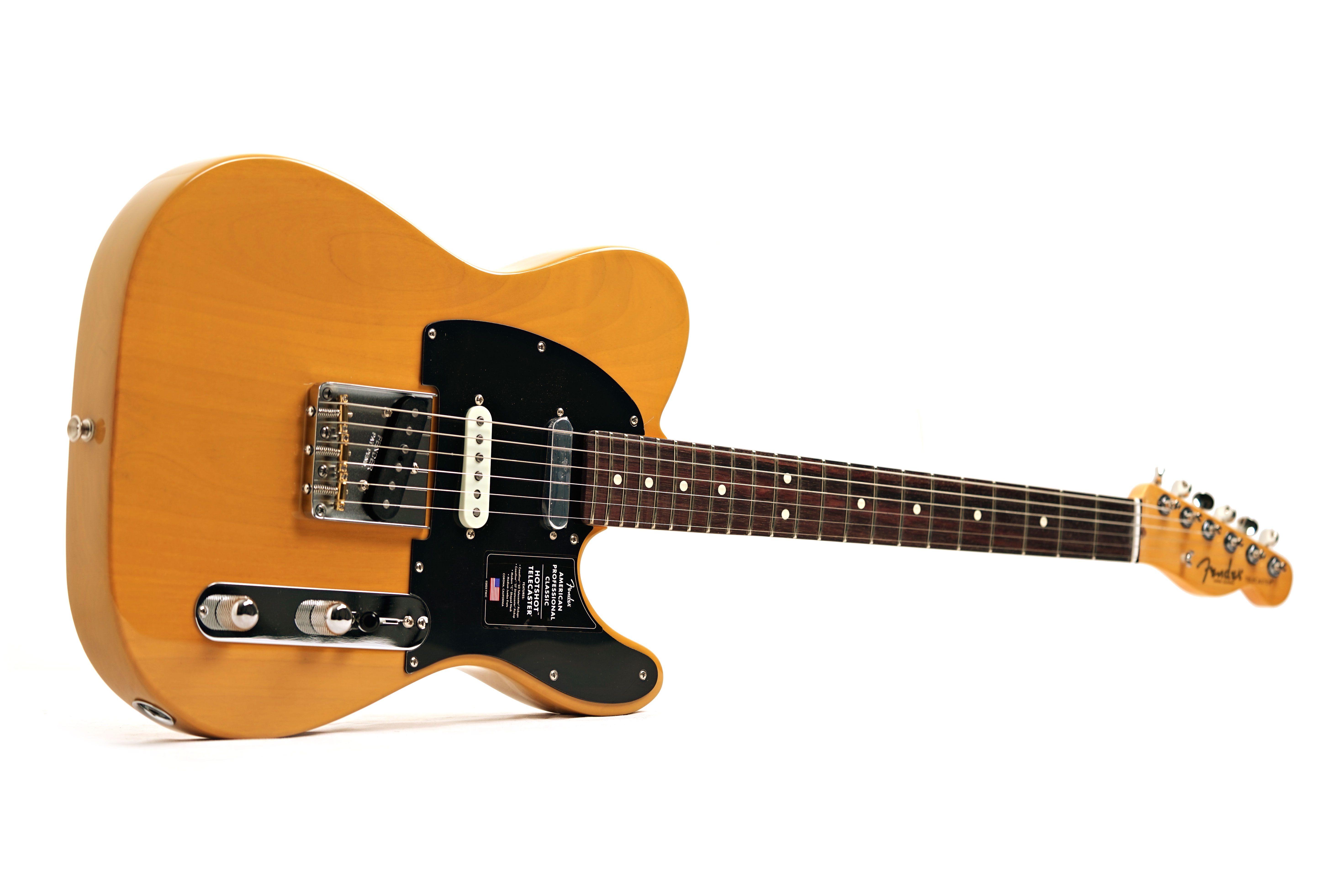 Fender American Professional Classic Hotshot Telecaster SSS Butterscotch Blonde Rosewood Fingerboard #US25043097