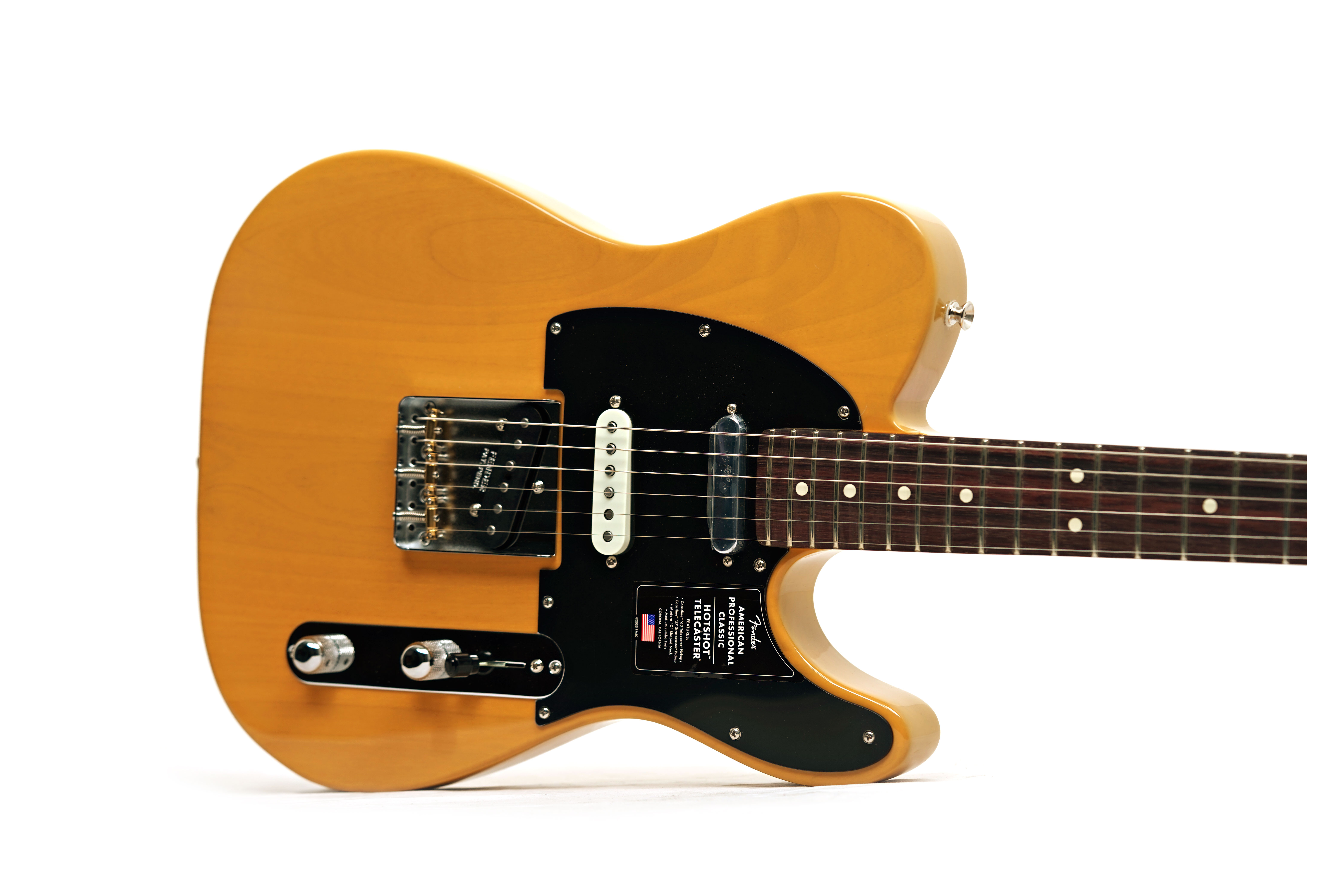 Fender American Professional Classic Hotshot Telecaster SSS Butterscotch Blonde Rosewood Fingerboard #US25043097