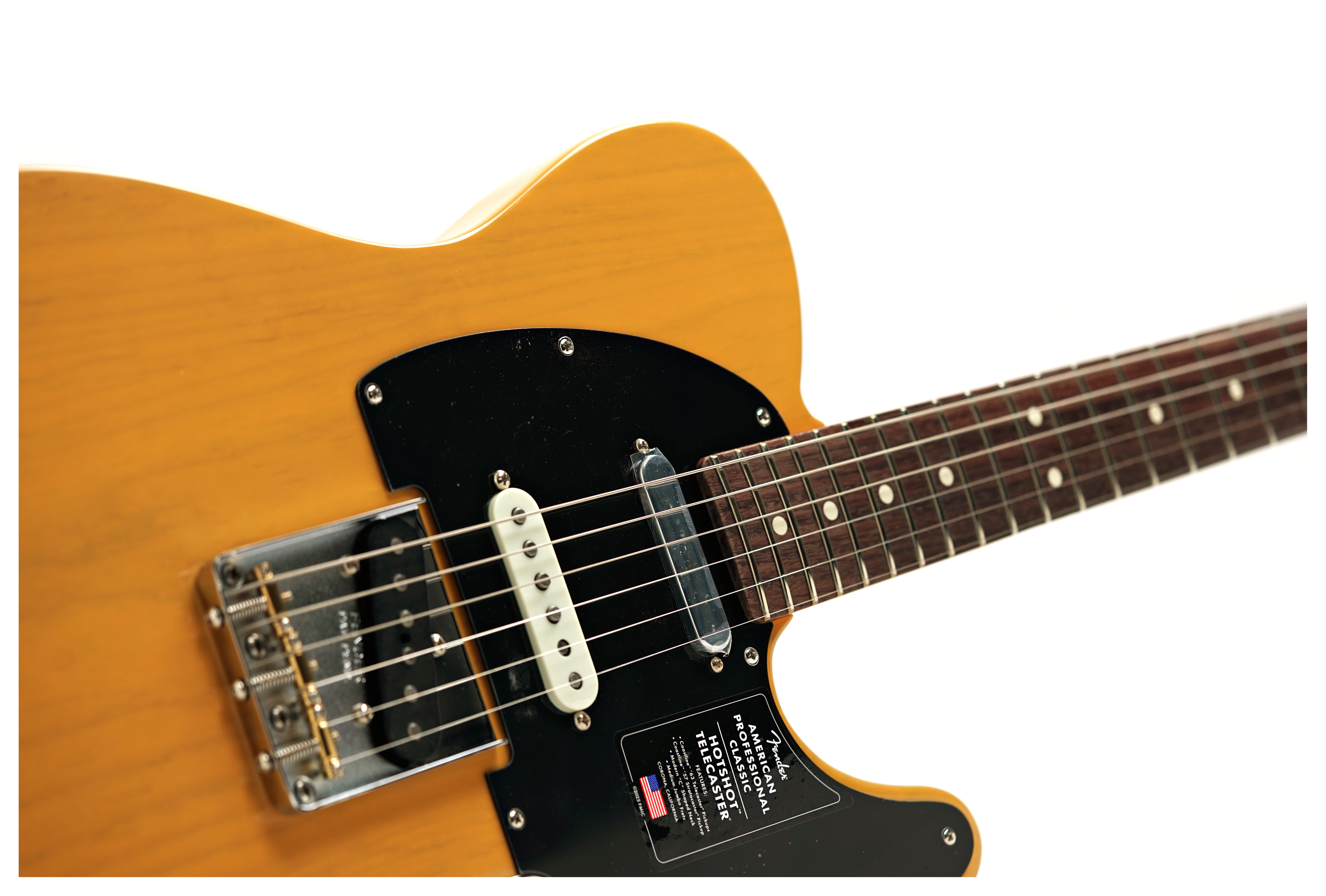 Fender American Professional Classic Hotshot Telecaster SSS Butterscotch Blonde Rosewood Fingerboard #US25041172