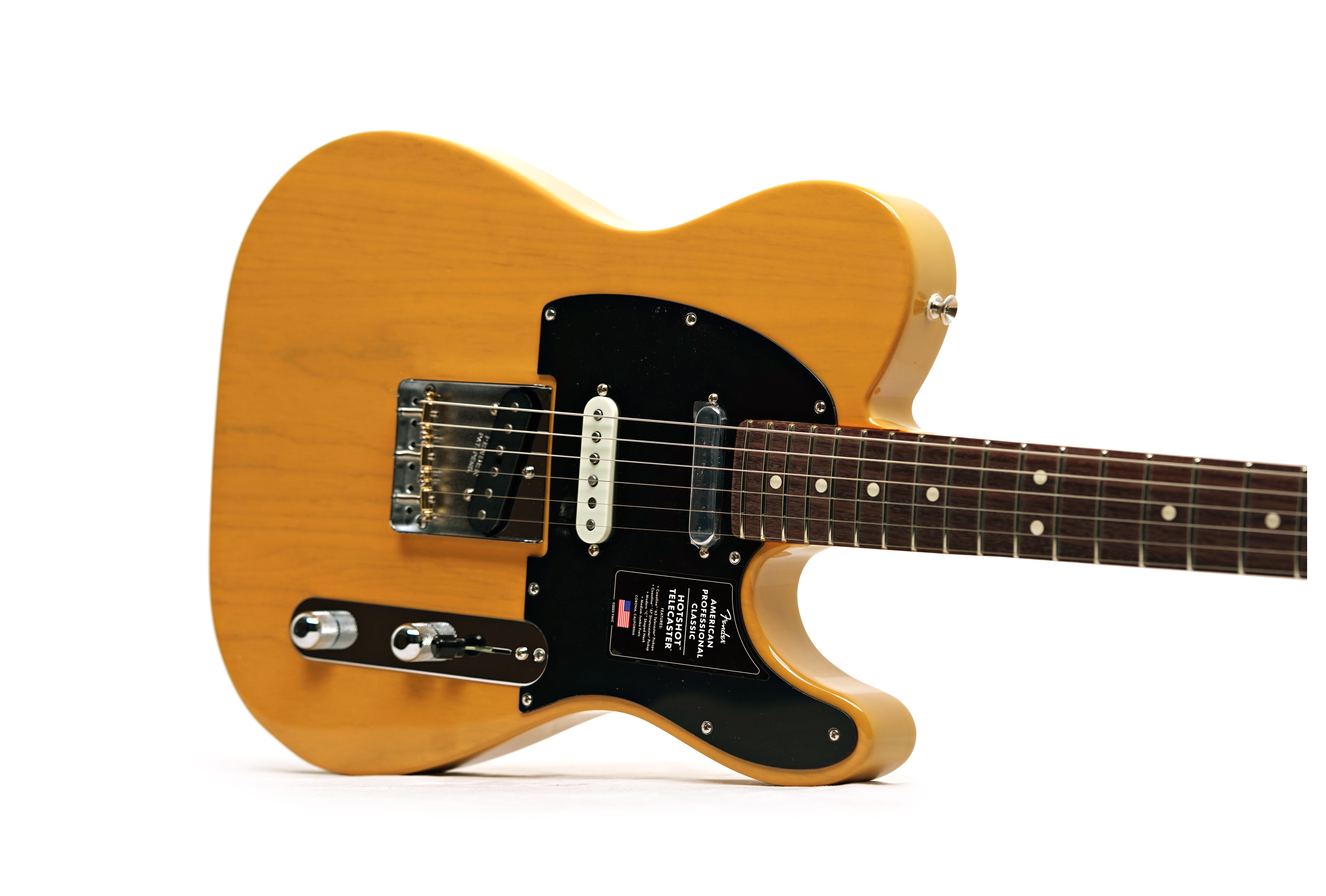 Fender American Professional Classic Hotshot Telecaster SSS Butterscotch Blonde Rosewood Fingerboard #US25041172